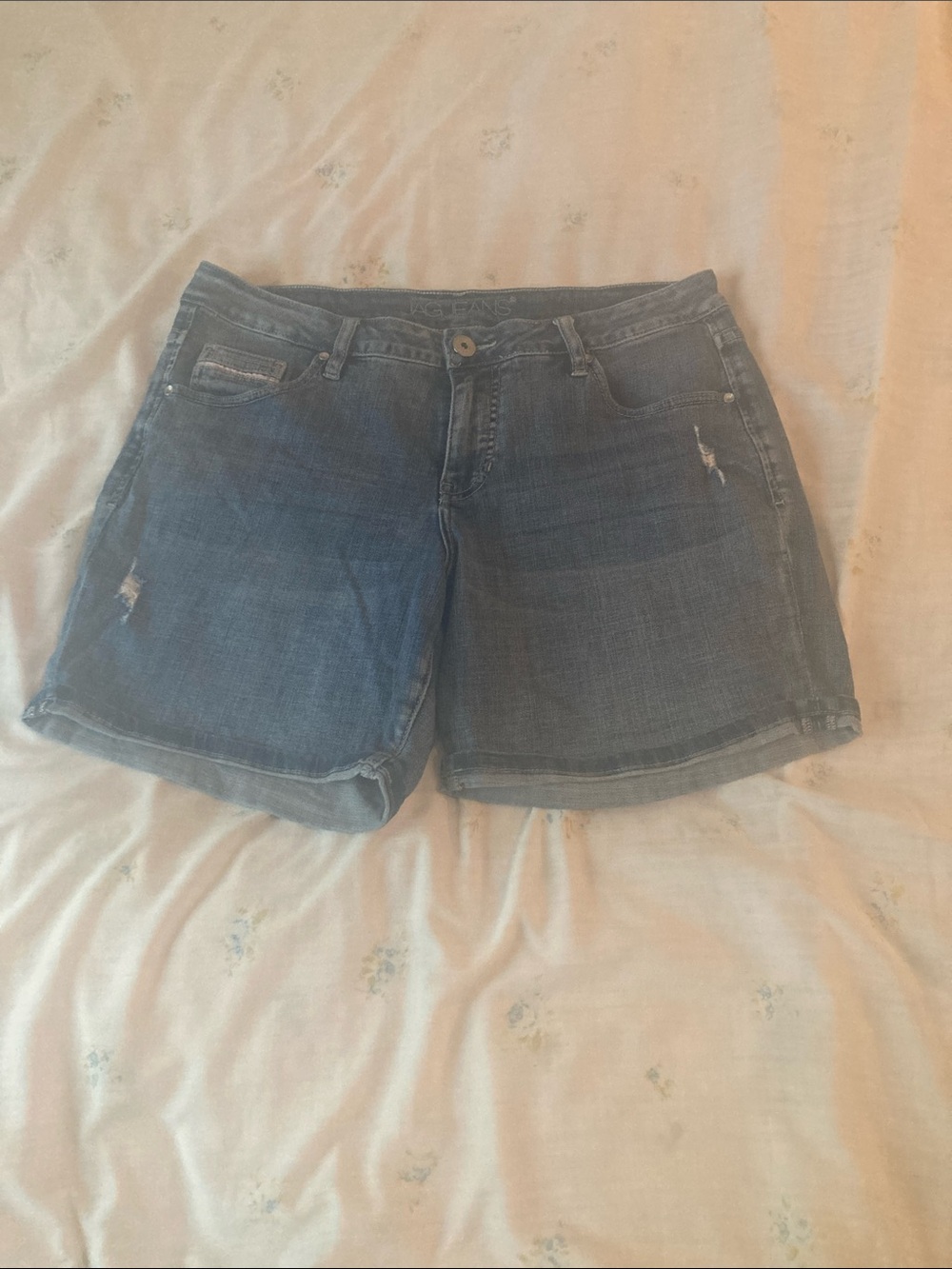 Jag Jeans Distressed Dark Blue Denim Shorts